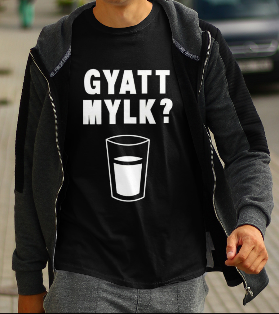 GYATT MYLK Question Mark Glass Of Milk T-Shirt