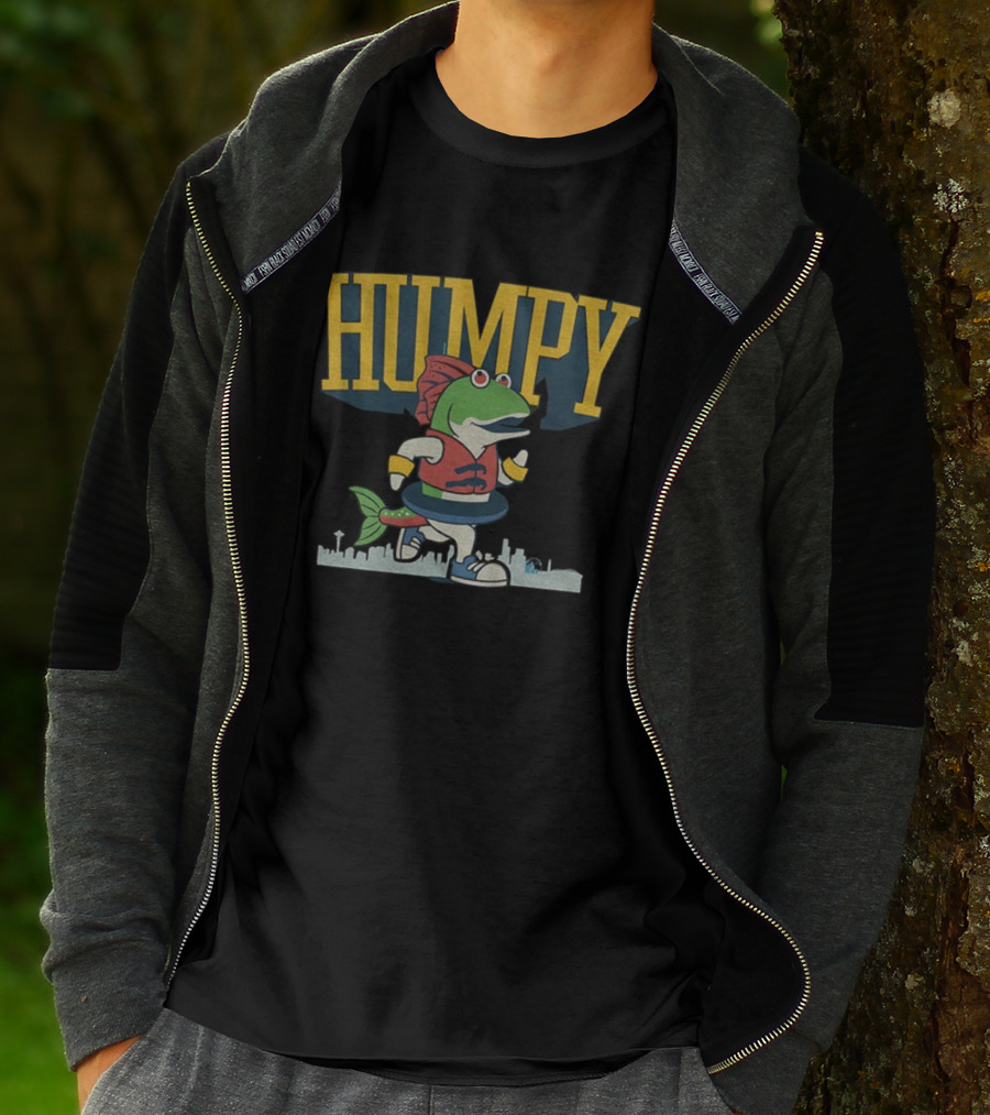 Humpy The Salmon Running Seattle Mariners MLB Baseball 2025 T-Shirt