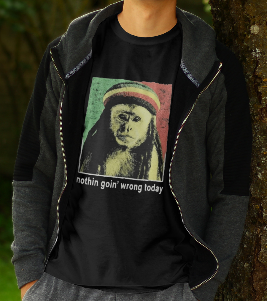 Jahmunkey Nothin Goin’ Wrong Today Rasta Monkey T-Shirt