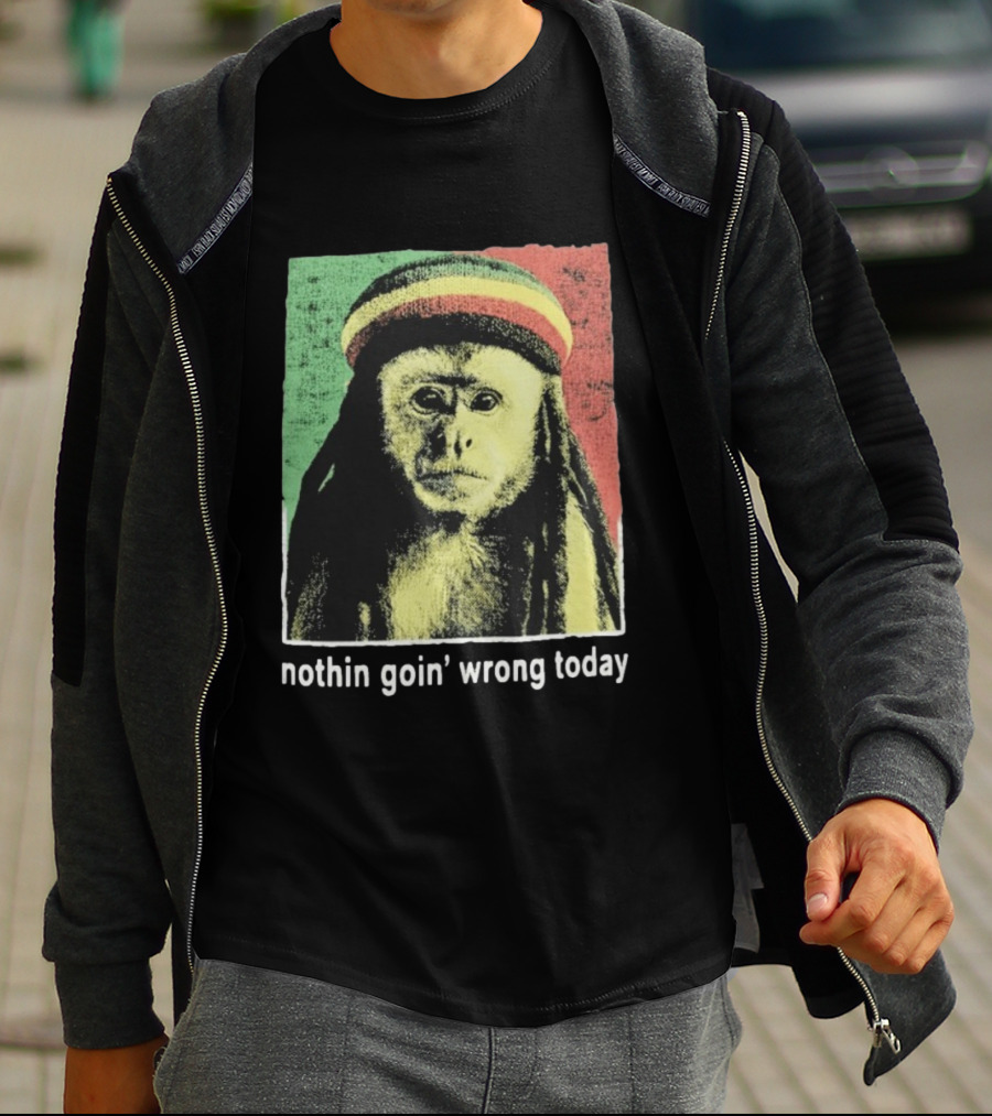 Jahmunkey Nothin Goin’ Wrong Today Rasta Monkey T-Shirt