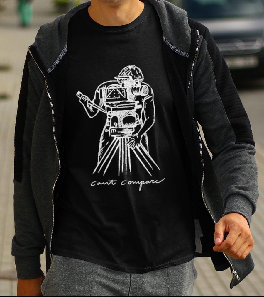 Jason Schmidt Can't Compare Vintage Camera Drawing T-Shirt