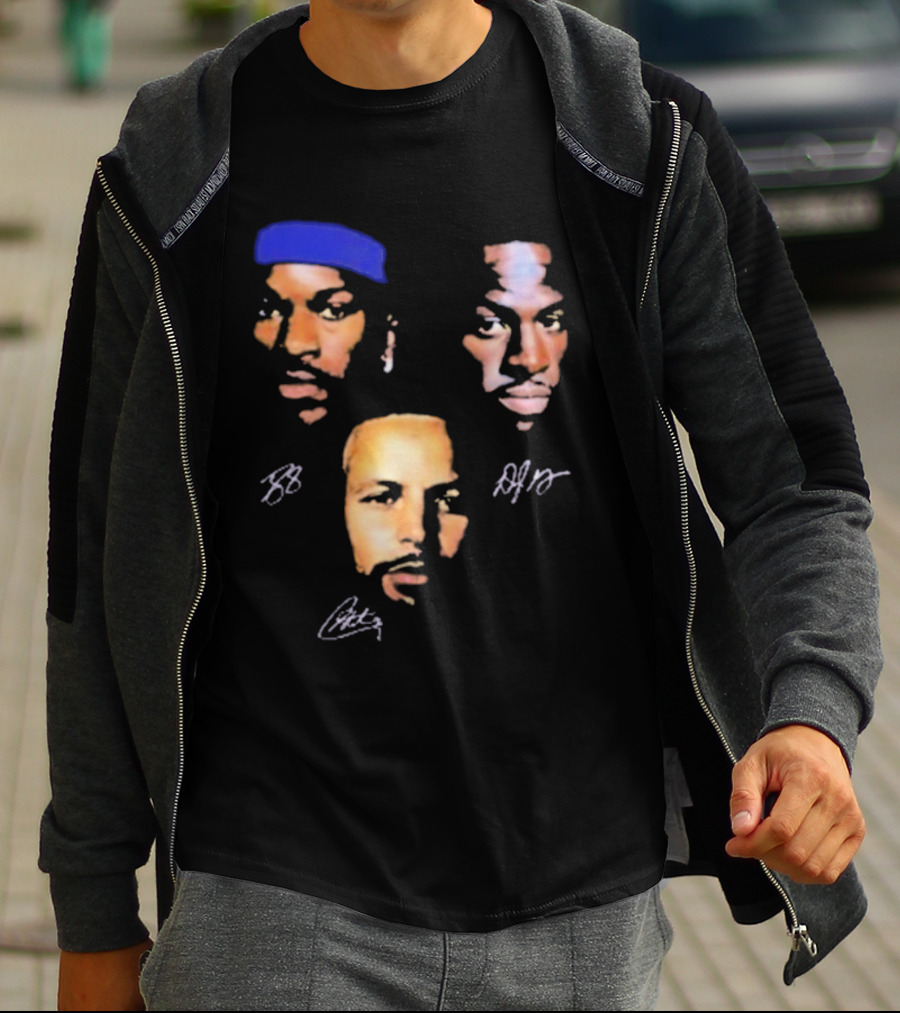 Jimmy Butler Draymond Green Stephen Curry Faces Heads BB AJG Signatures T-Shirt