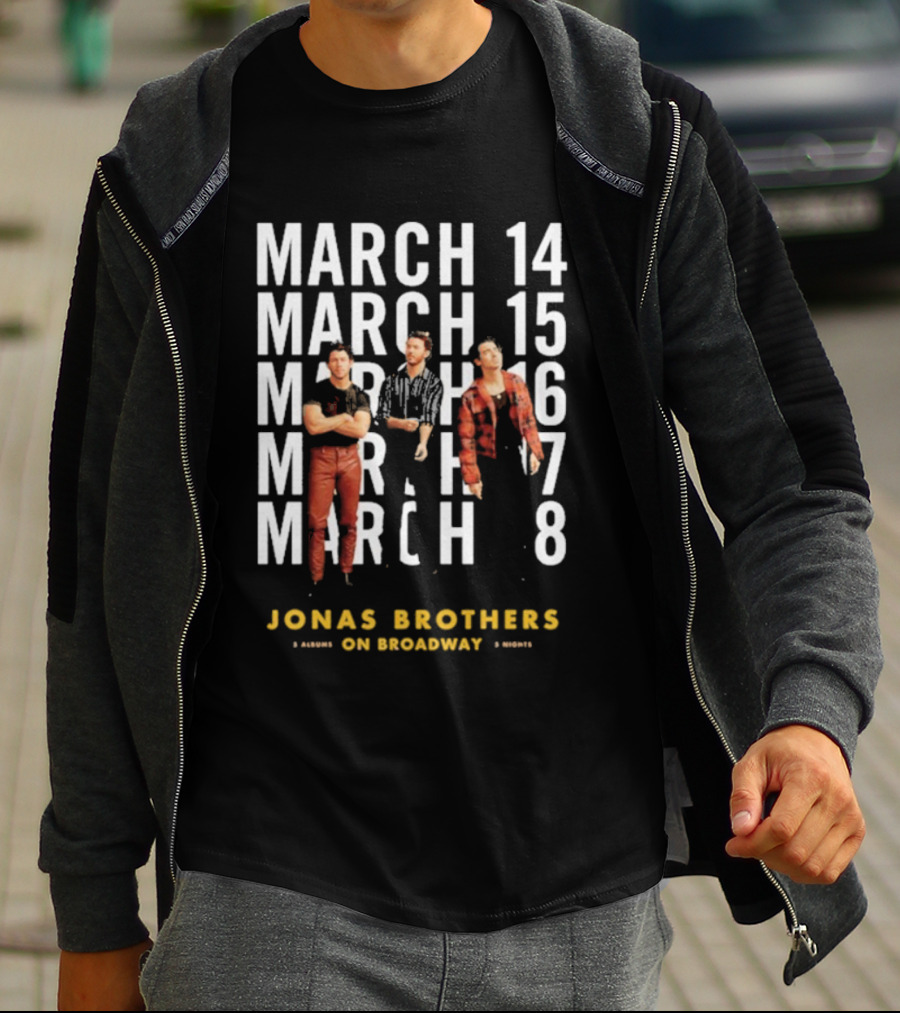 Jonas Brothers Live On Broadway March 14-18 2025 T-Shirt