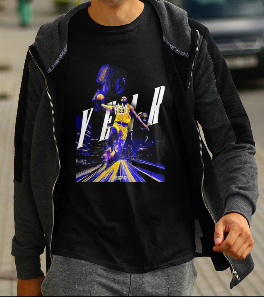 LeBron James Year 23 ESPN Los Angeles Lakers Dunk T-Shirt