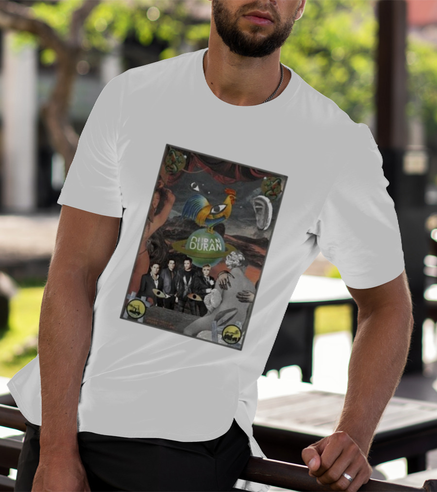 Duran Duran Yokoo Rooster Surreal Collage Vintage Style T-Shirt