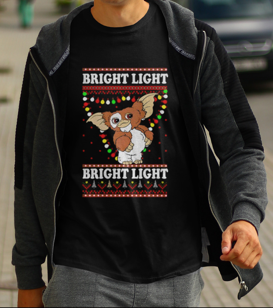 Bright Light Gizmo Gremlins Christmas Lights Sweater T-Shirt