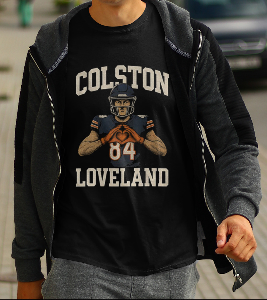 Colston Loveland 84 Chicago Bears Retro Player Style T-Shirt