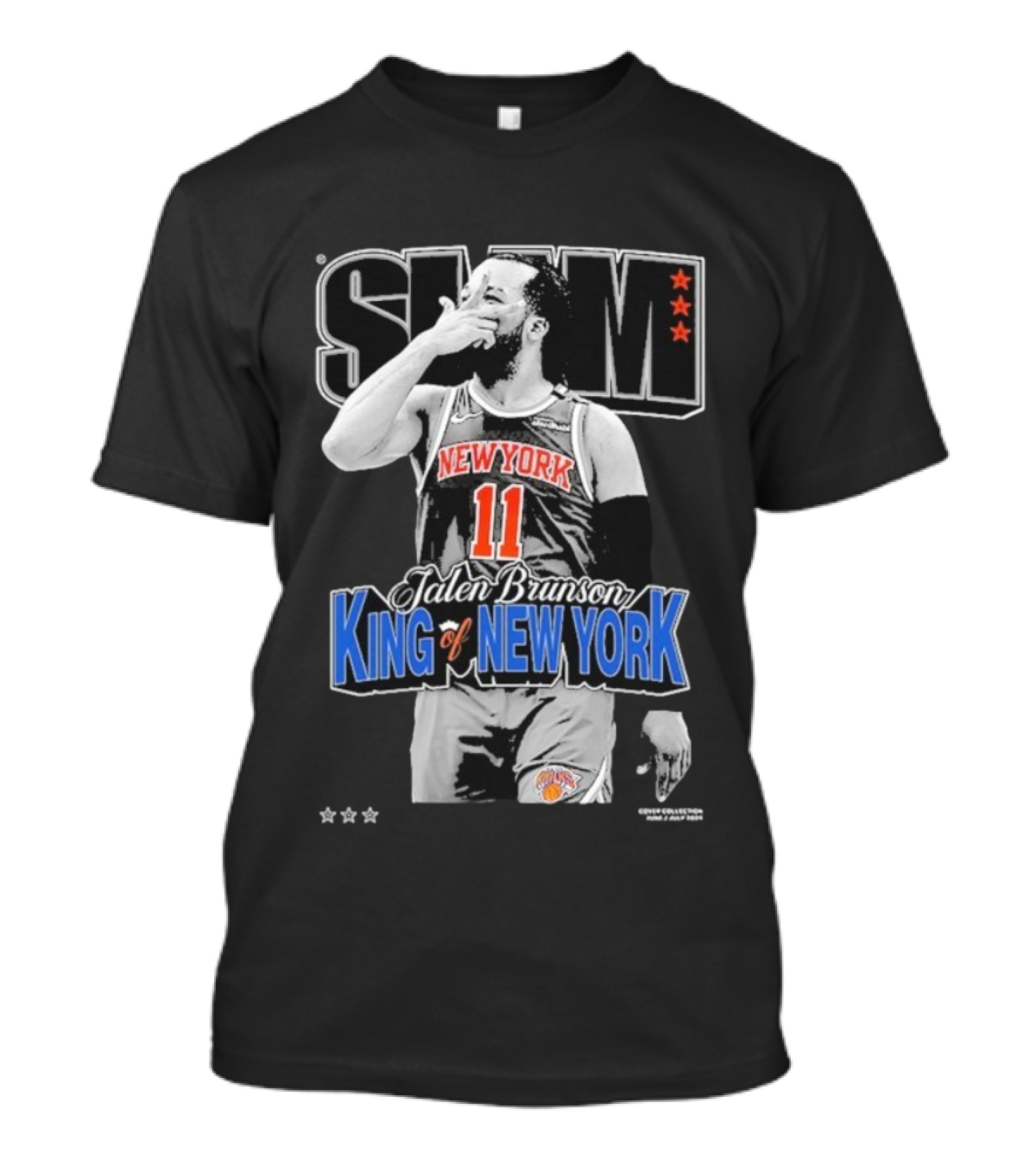 Jalen Brunson King Of New York Knicks Slam 11 Jersey T-Shirt