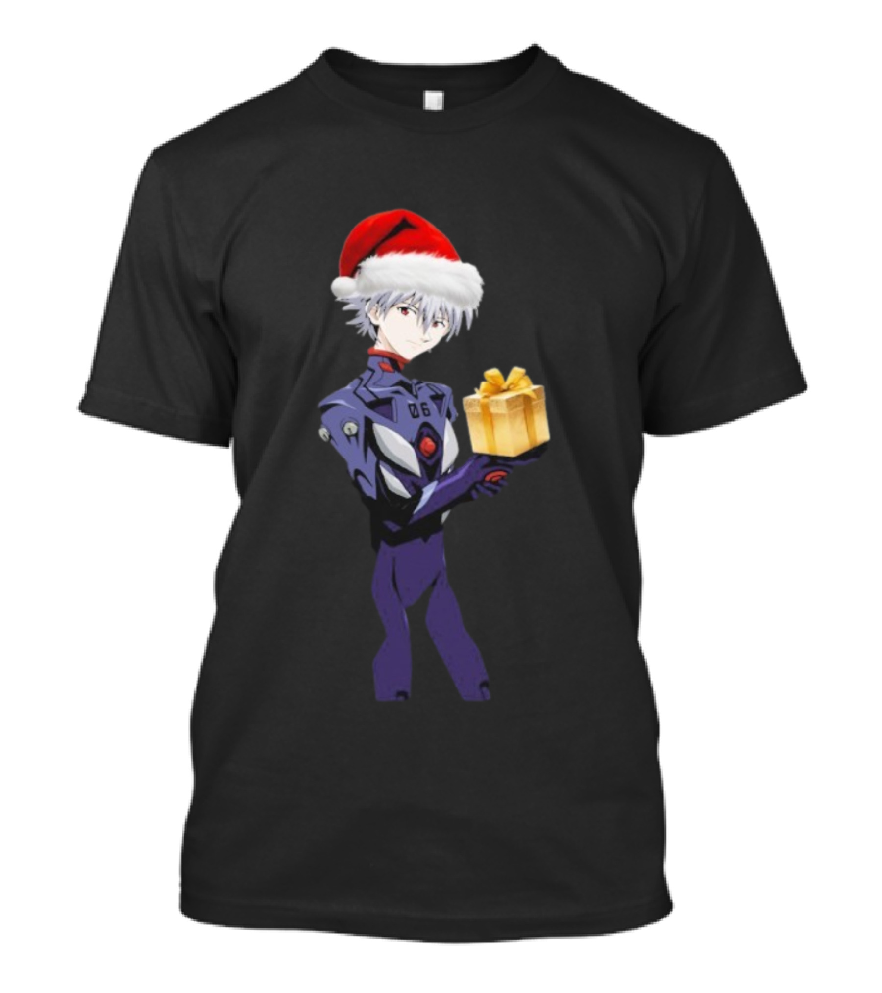 Nagisa Kaworu Shin Seiki Evangelion Christmas Present Santa Hat T-Shirt