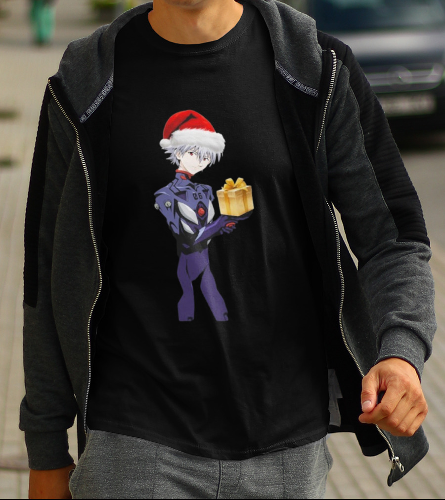 Nagisa Kaworu Shin Seiki Evangelion Christmas Present Santa Hat T-Shirt