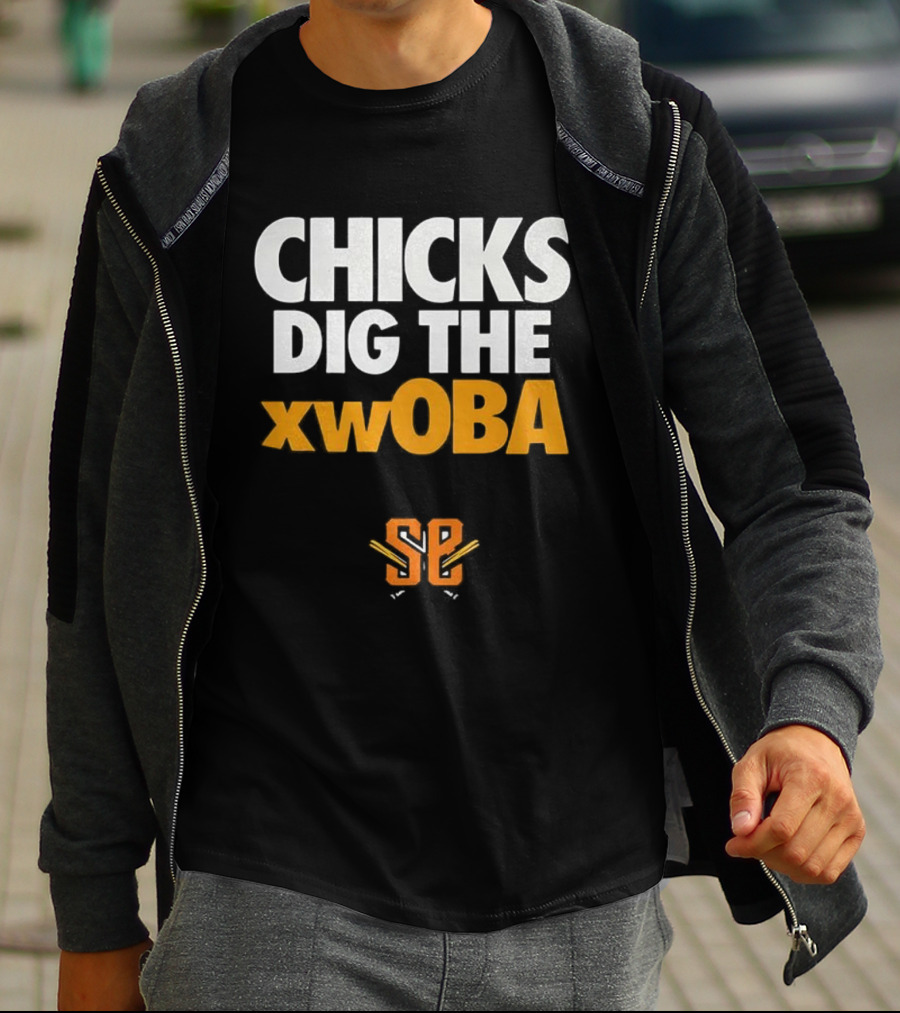 Schaumburg Boomers XwOBA Baseball SP Chicks Dig The XwOBA T-Shirt
