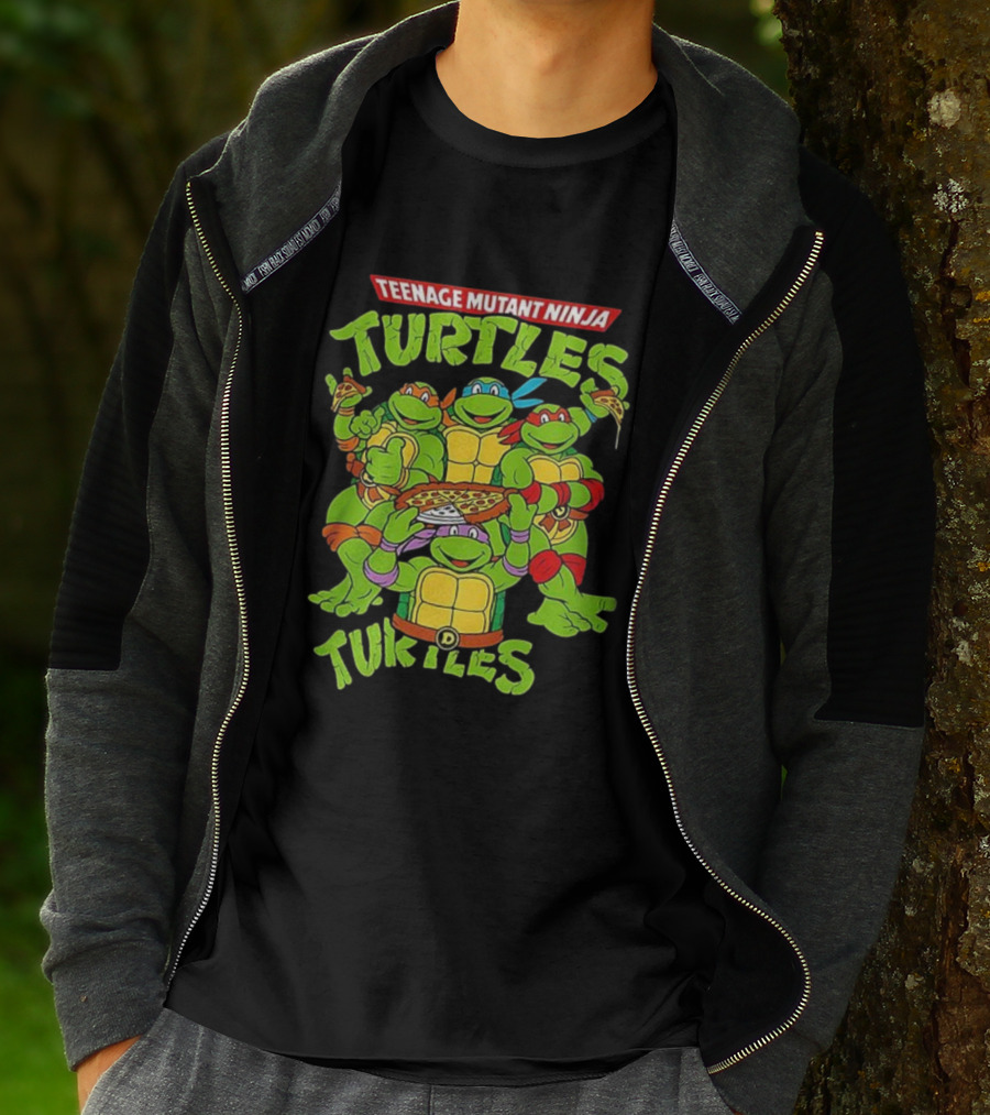 Teenage Mutant Ninja Turtles Eat Pizza And Smash Fascism T-Shirt