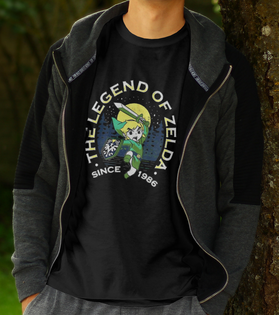 The Legend Of Zelda Link Crest Since 1986 Forest Adventure T-Shirt