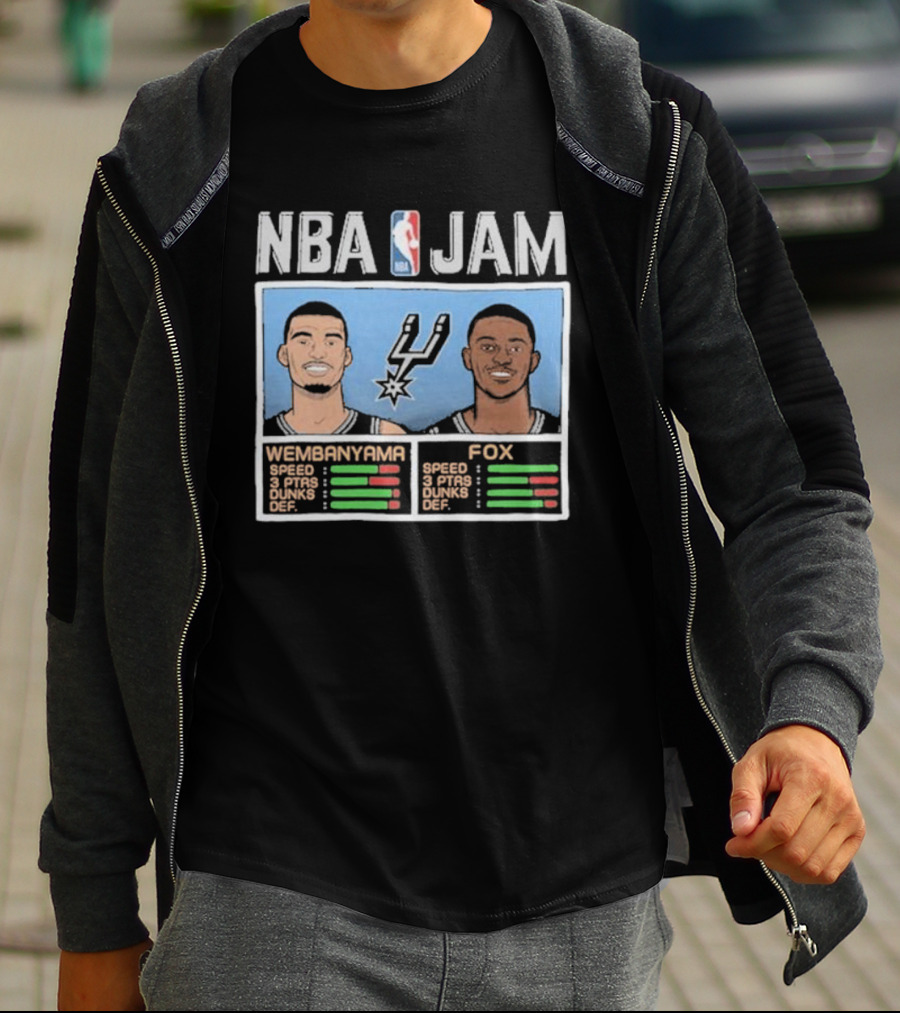 NBA Jam Victor Wembanyama De’Aaron Fox San Antonio Spurs T-Shirt