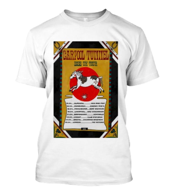 Carpool Tunnel 2025 UK Tour Glasgow London Venue Dates T-Shirt