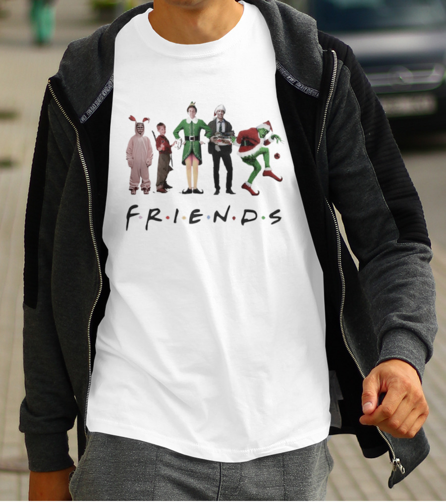 Christmas Movies Friends Characters Griswold Grinch Ralphie Elf Kevin T-Shirt