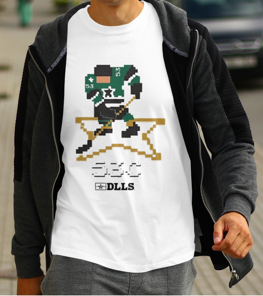 Dallas DLLS Hockey Star Pixel Art Collection T-Shirt