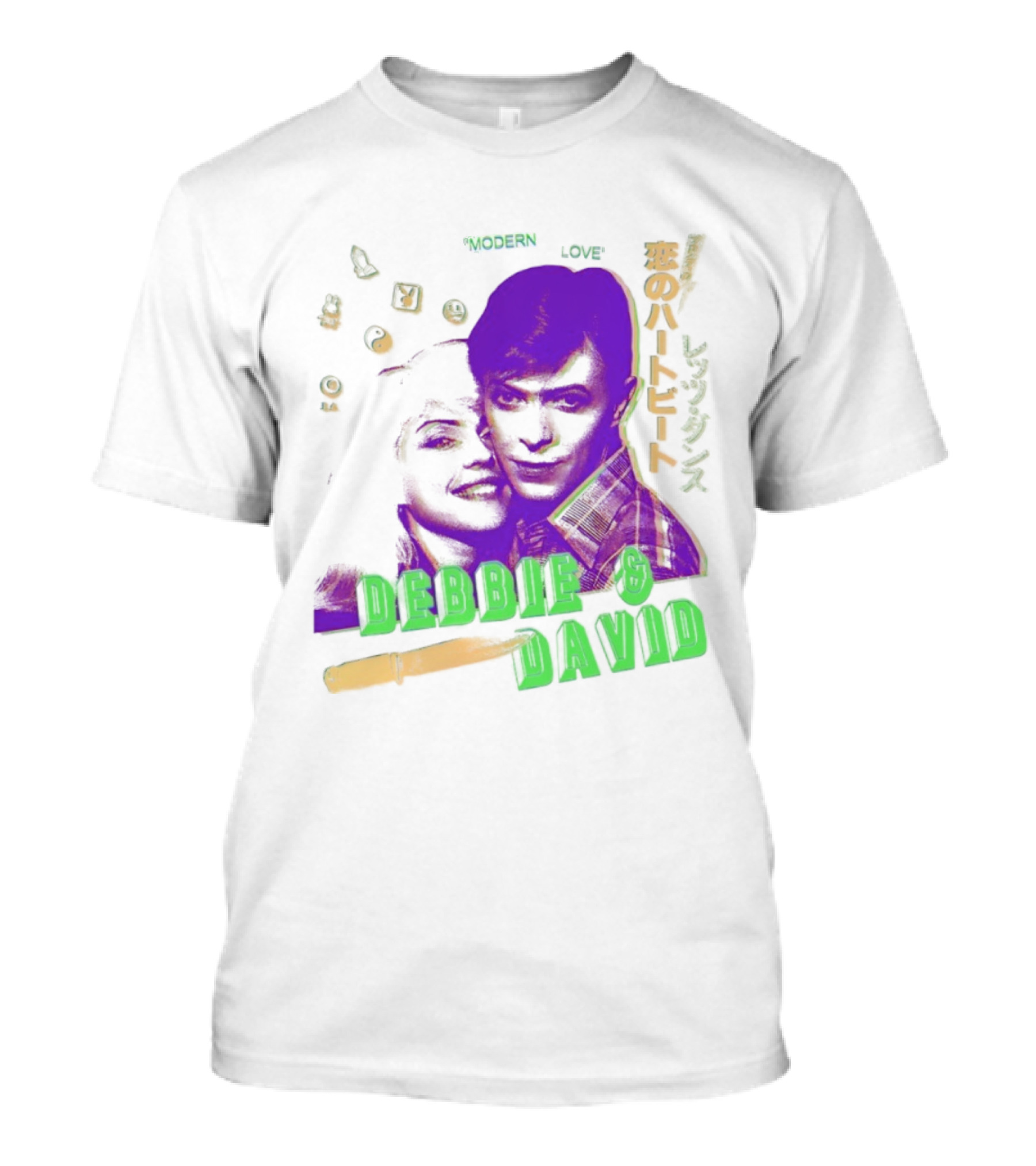 MODERN LOVE DEBBIE DAVID BOWIE JAPANESE TEXT T-Shirt