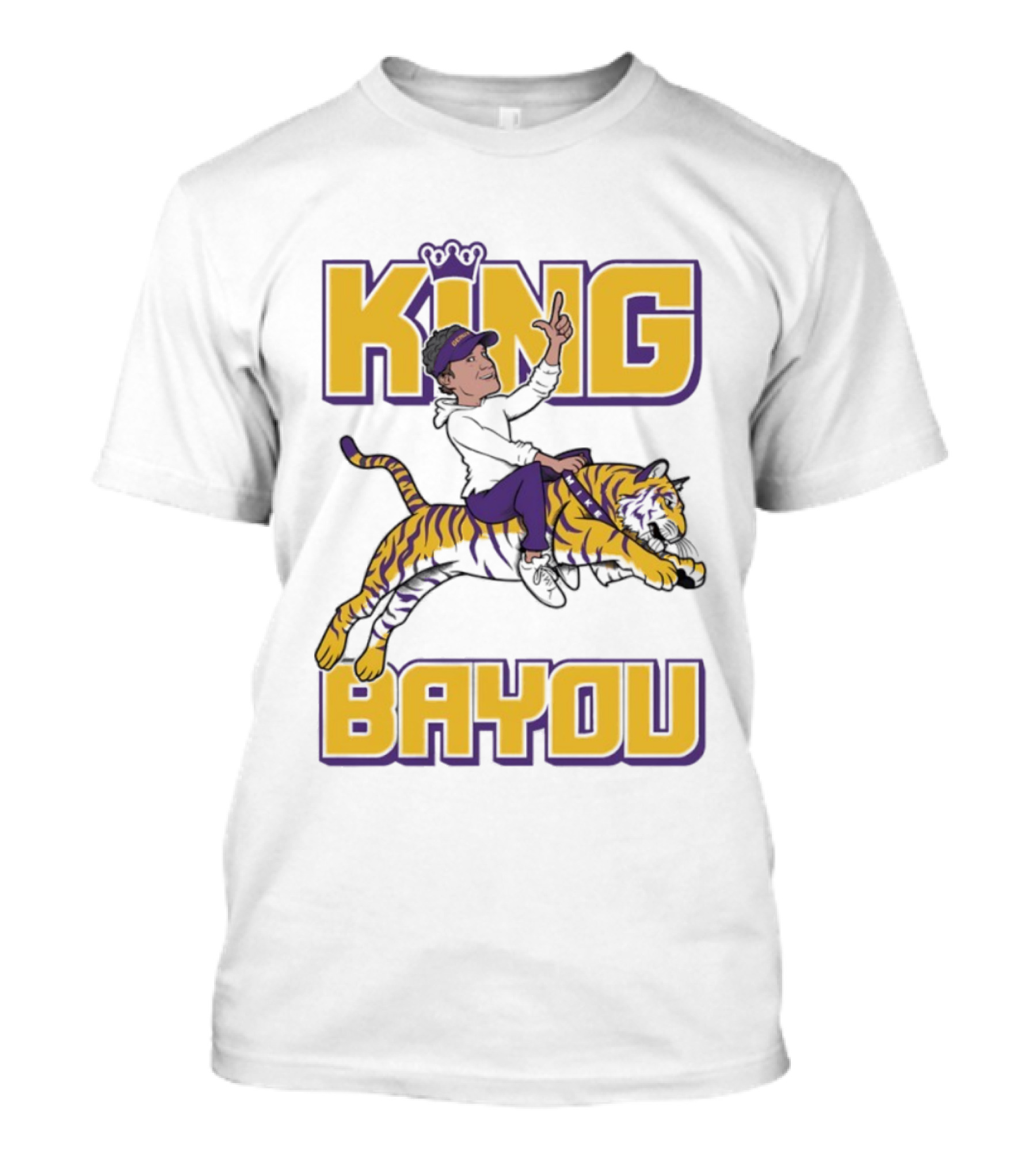 King Of The Bayou Tiger Riding Victory T-Shirt