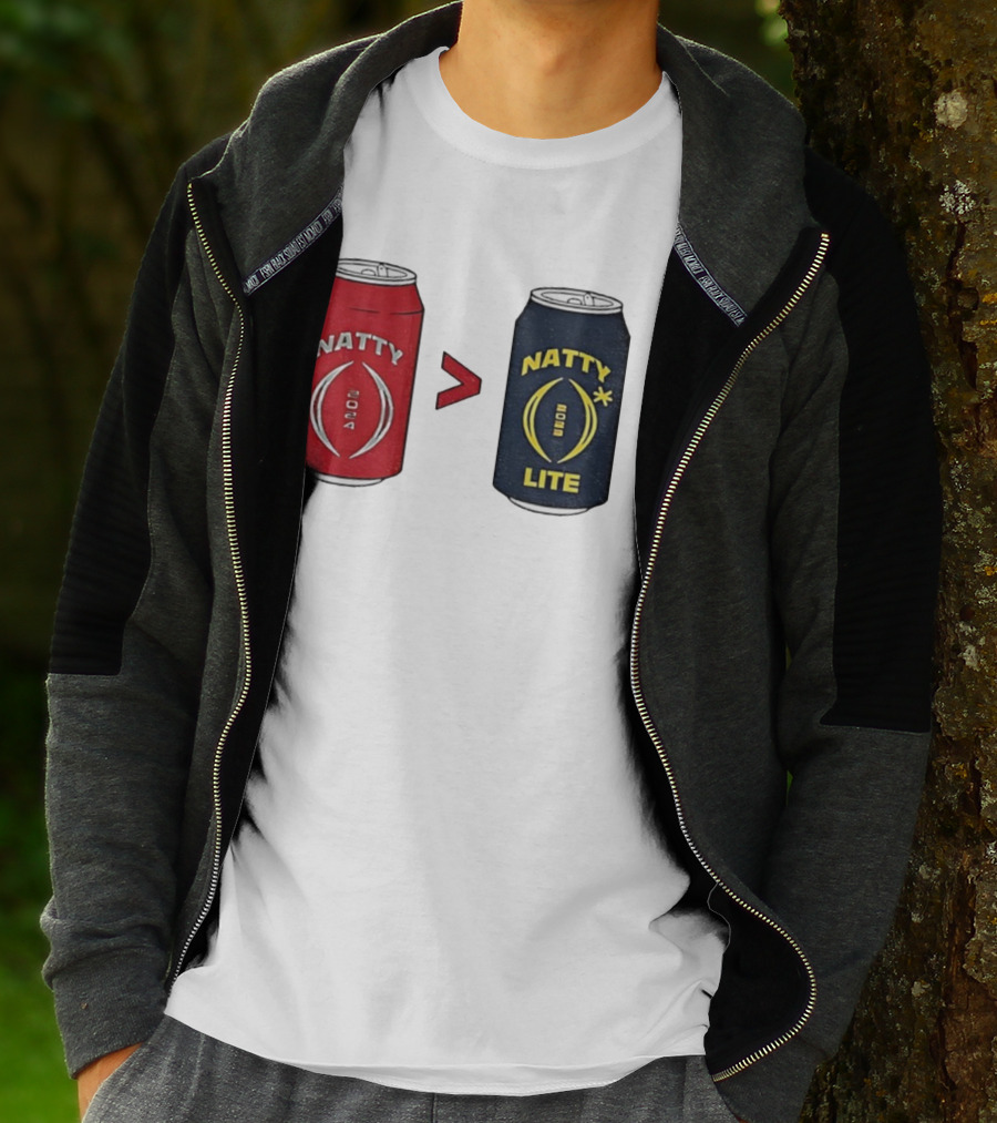 Ohio Stout Natty 2024 Greater Than Natty Lite Michigan Wolverines Championship Showdown T-Shirt