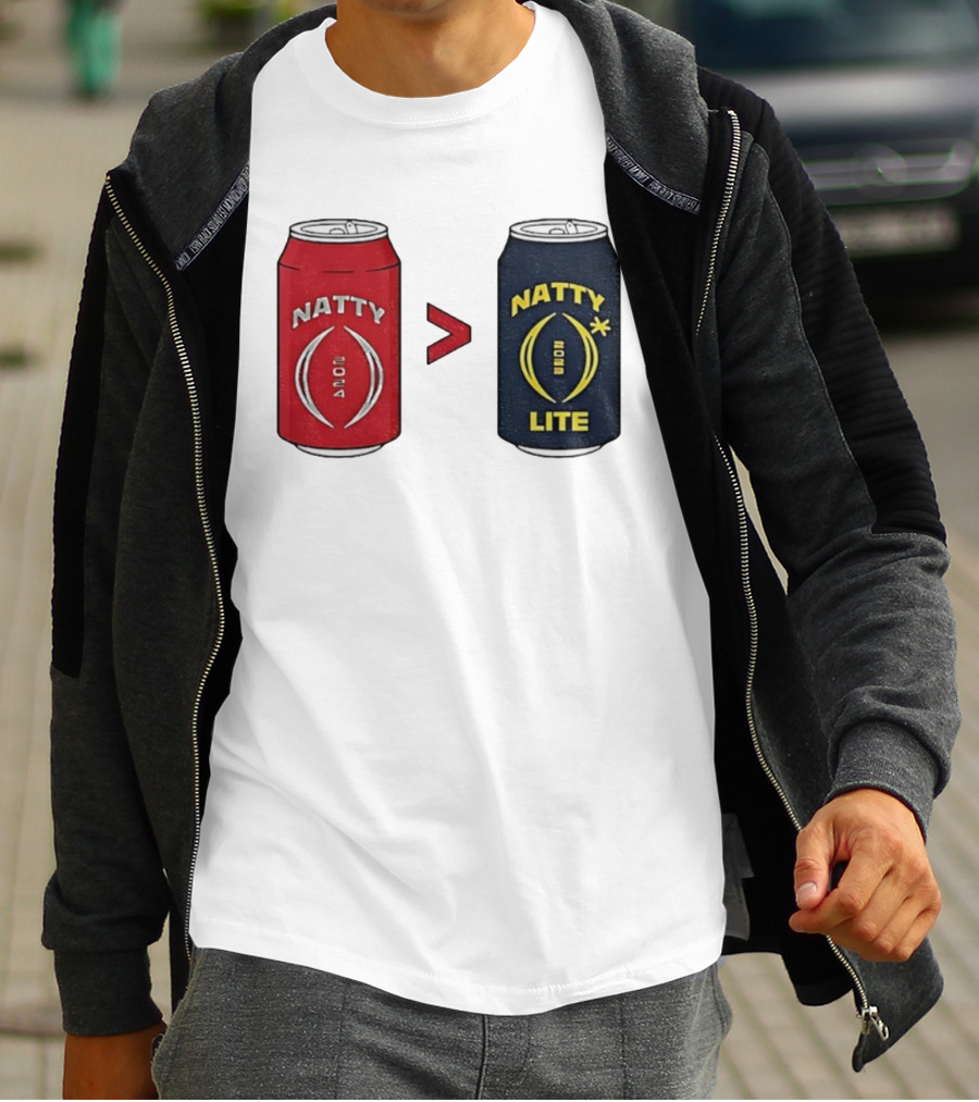 Ohio Stout Natty 2024 Greater Than Natty Lite Michigan Wolverines Championship Showdown T-Shirt