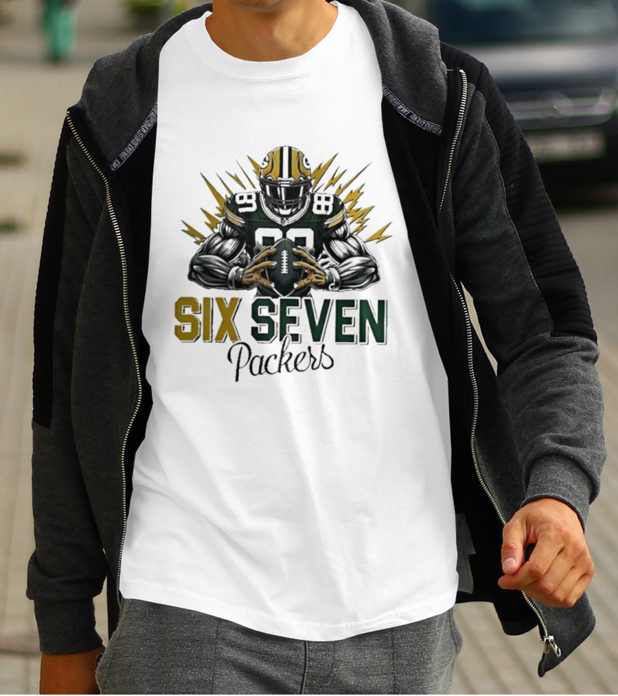 Six Seven Packers Football Player Energy Burst T-Shirt