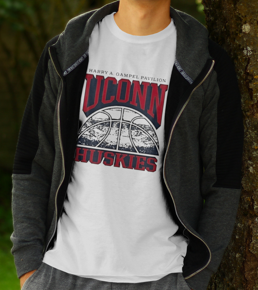UConn Huskies Harry A Gampel Pavilion Basketball T-Shirt