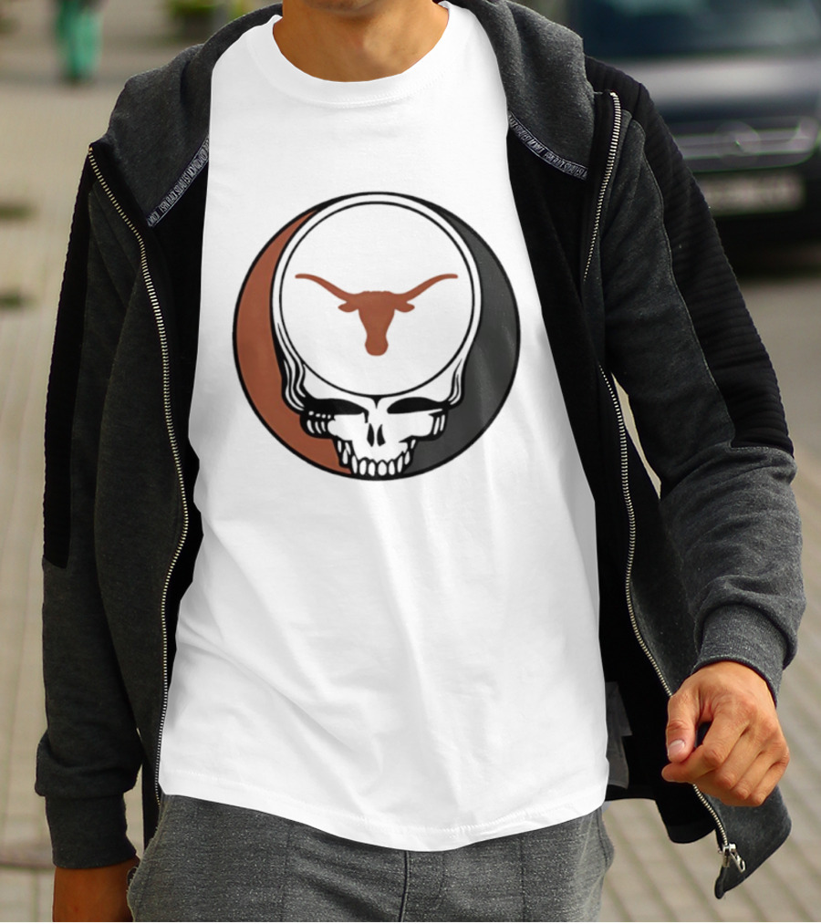 University Of Texas Longhorns Grateful Dead Skull Emblem T-Shirt