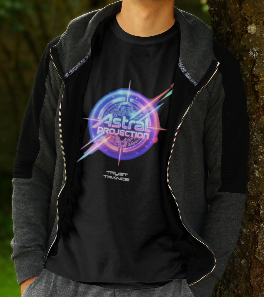 Astral Projection Trust In Trances Psychedelic Journey Circular Emblem T-Shirt