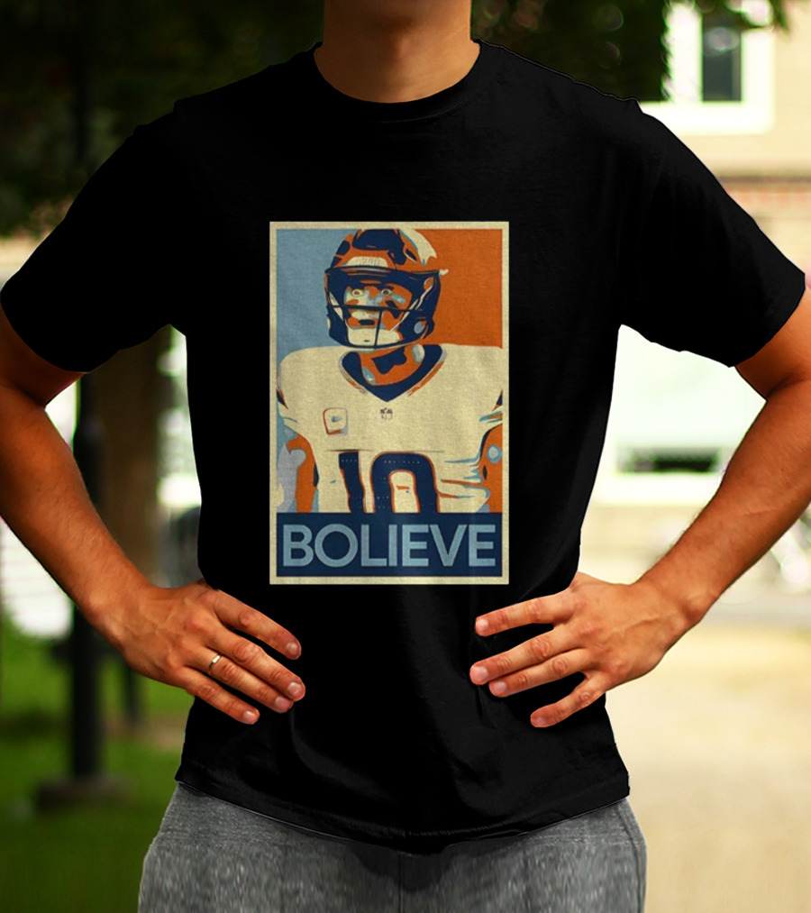 Bo Nix Bolieve Broncos Hope Retro Style T-Shirt