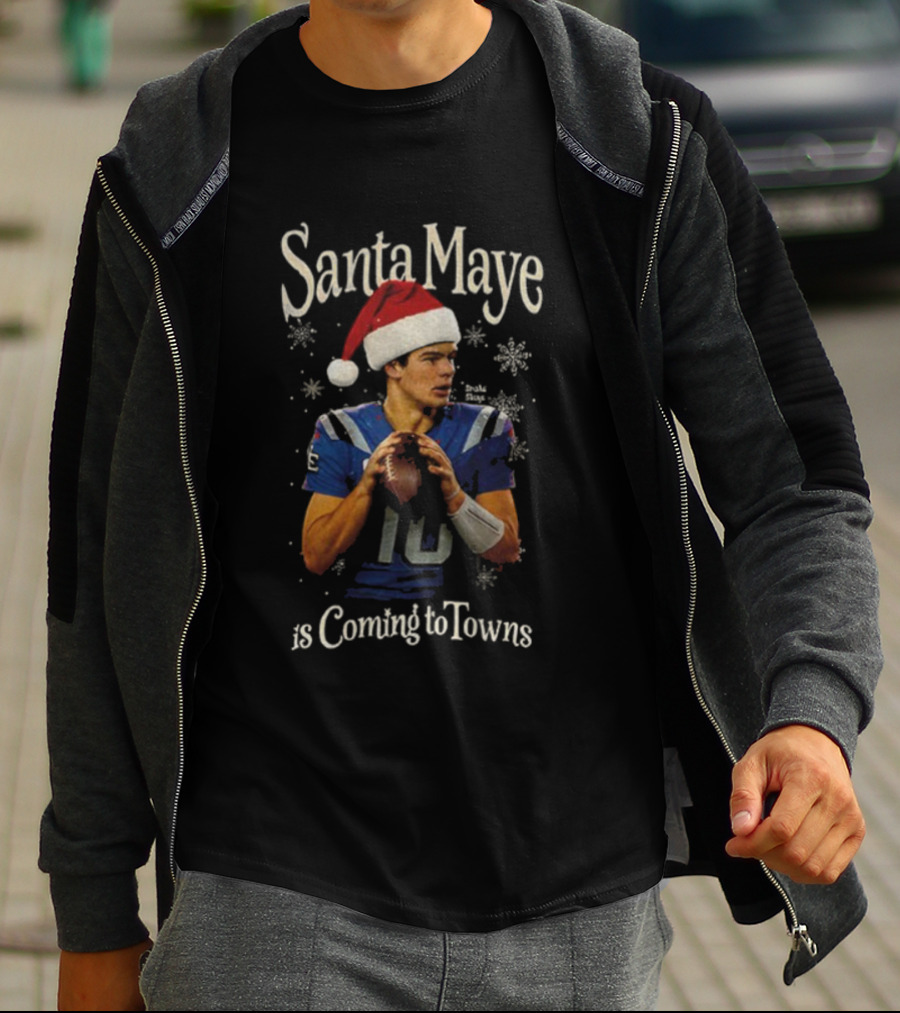 Santa Maye Football Holiday Cheer Is Coming To Towns T-Shirt