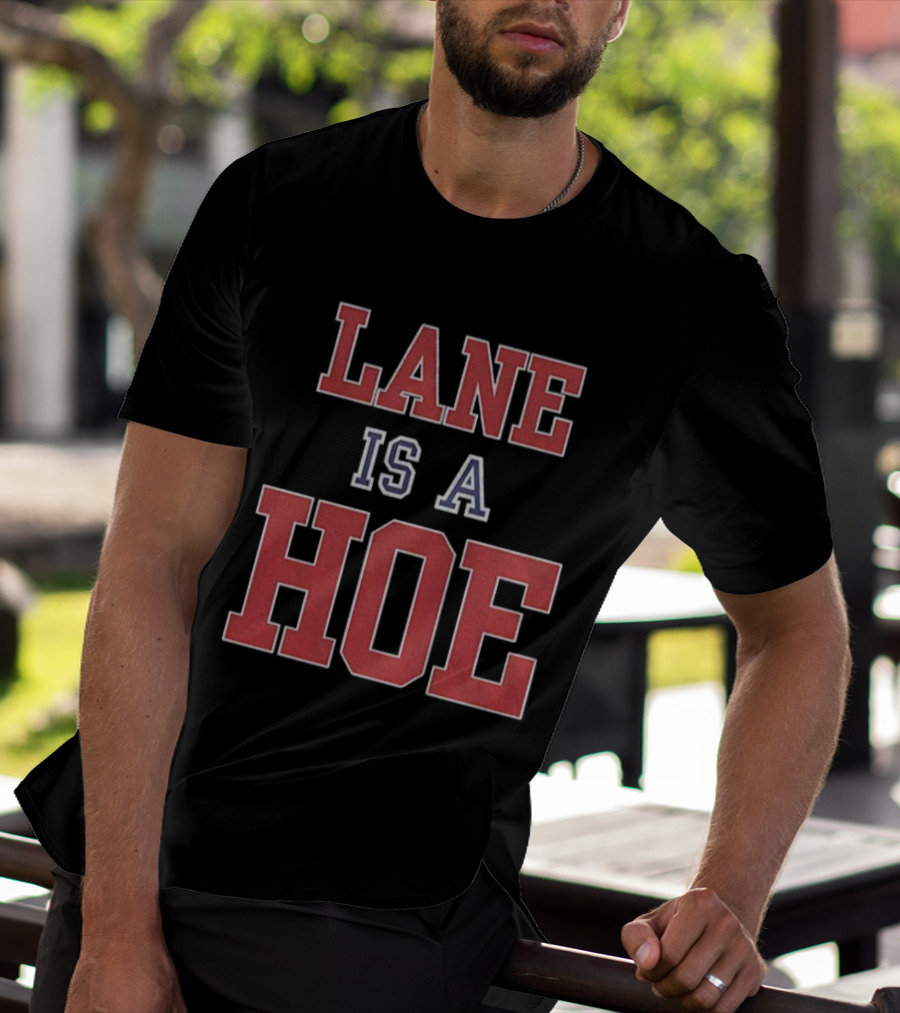 Lane Kiffin Hoe Joke Text Bold Red Blue T-Shirt