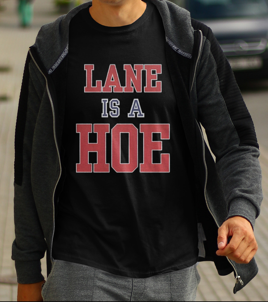 Lane Kiffin Hoe Joke Text Bold Red Blue T-Shirt