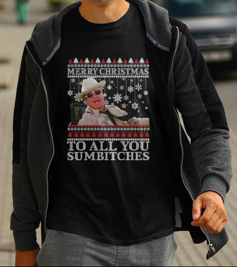 Merry Christmas To All You Sumbitches Smokey And The Bandit Ugly Christmas T-Shirt