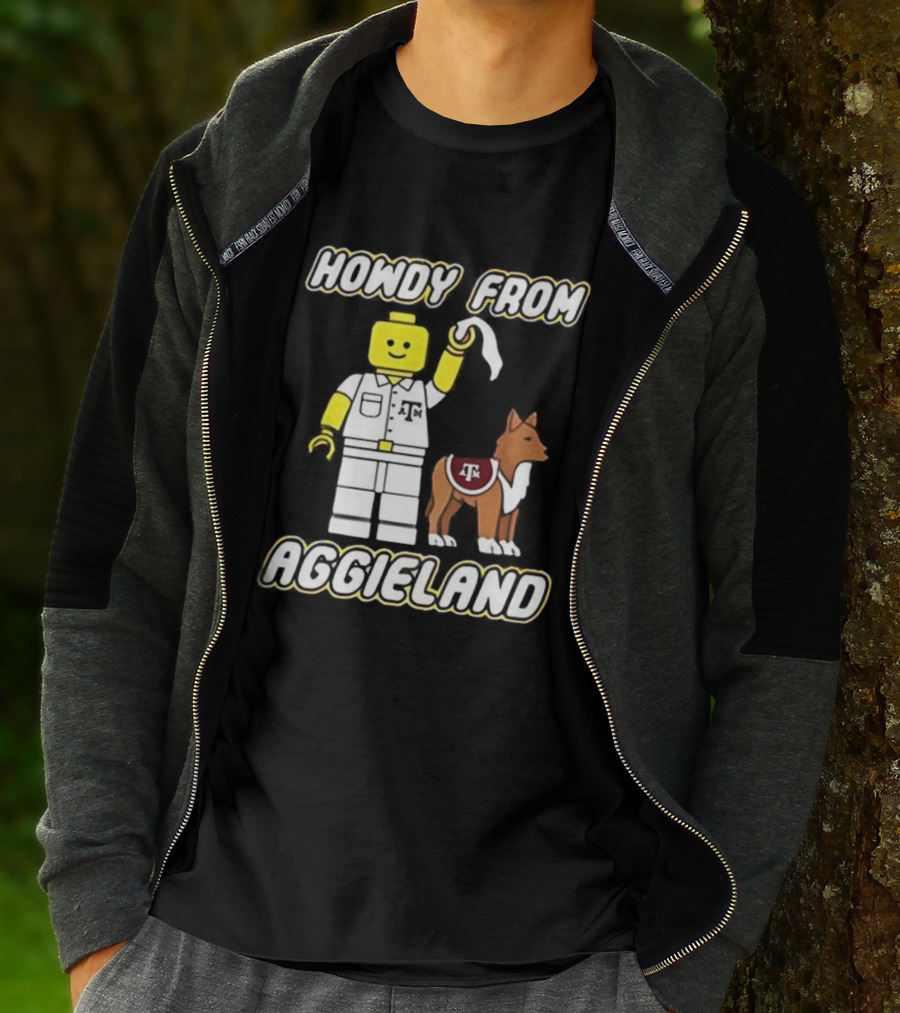 Howdy From Aggieland Texas A&M University Alamo Aggies Lego T-Shirt