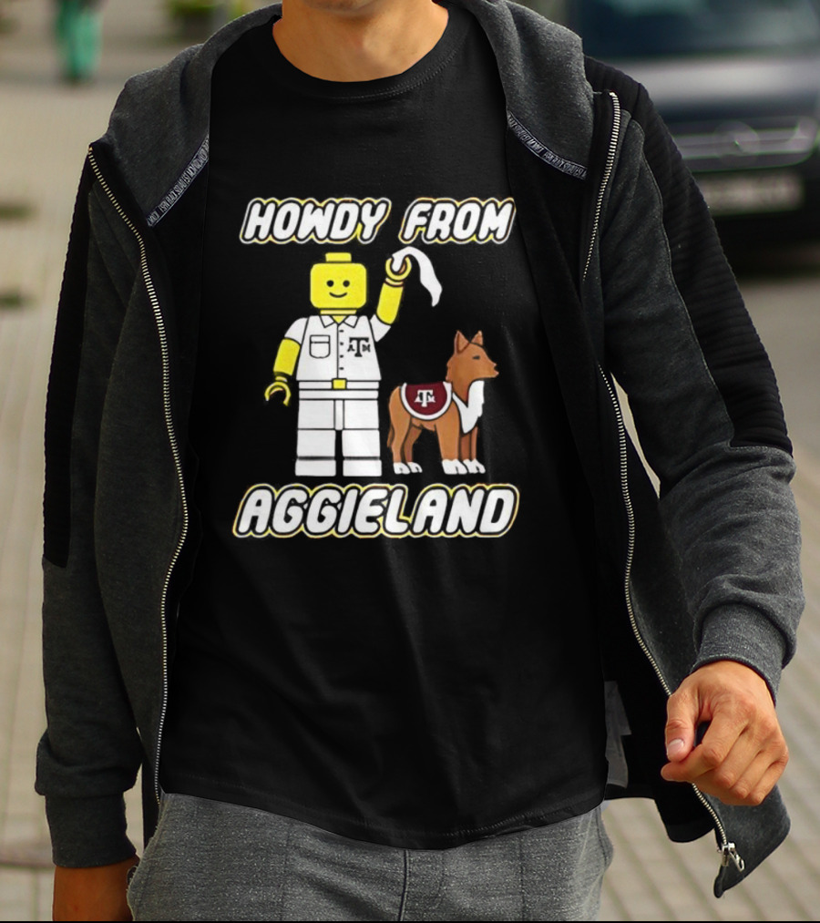 Howdy From Aggieland Texas A&M University Alamo Aggies Lego T-Shirt