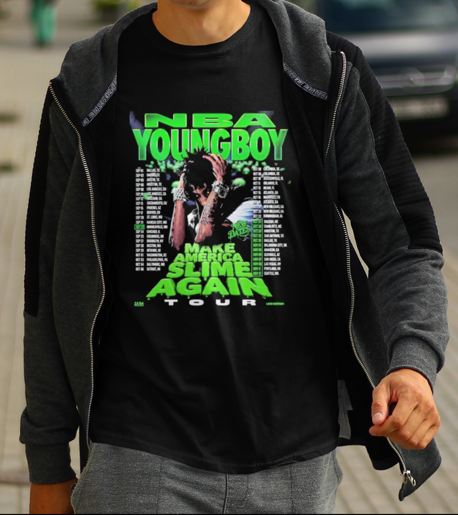NBA YoungBoy Make America Slime Again Tour 2025 New Dates T-Shirt