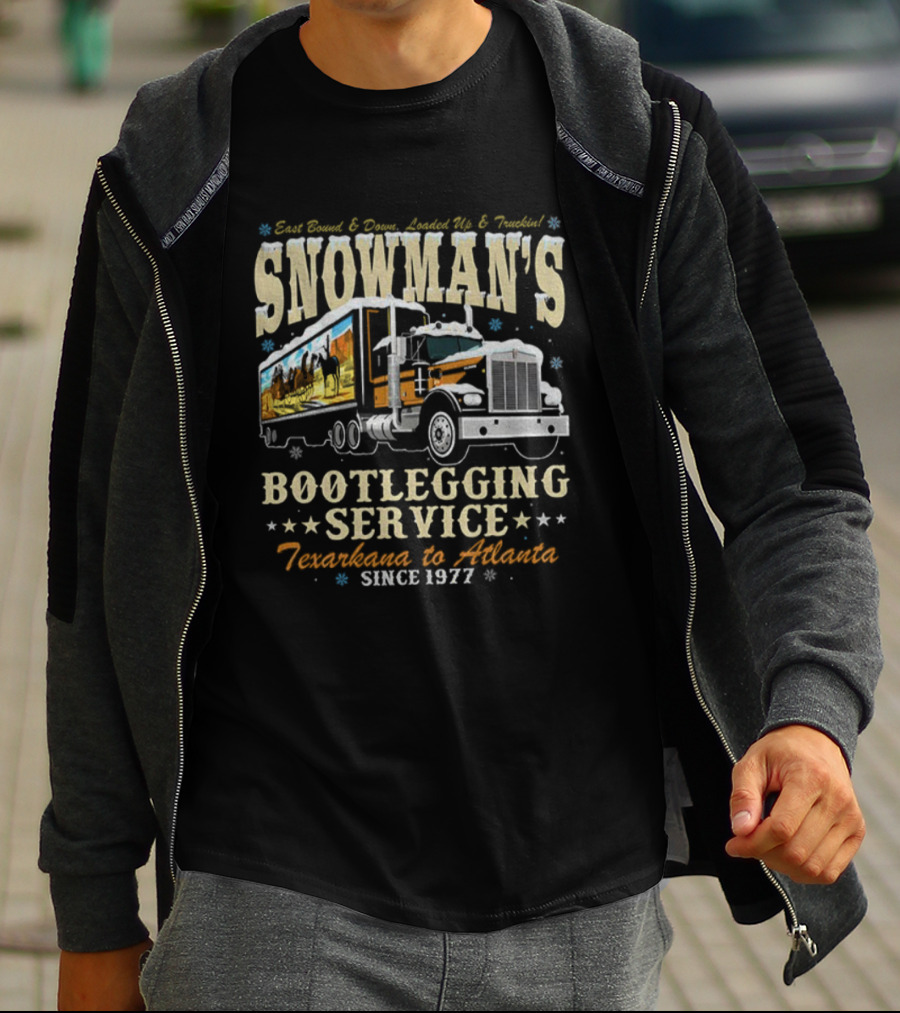 Snowman's Boot Service Trucker Smokey And The Bandit Trans Am Christmas Since 1977 T-Shirt