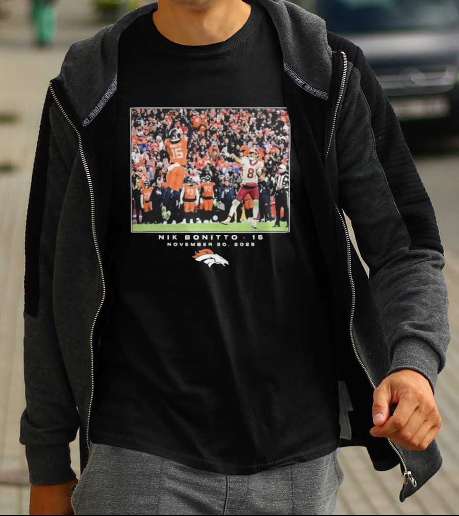 Nik Bonitto 15 Denver Broncos November 30 2022 NFL Highlights Week 13 T-Shirt