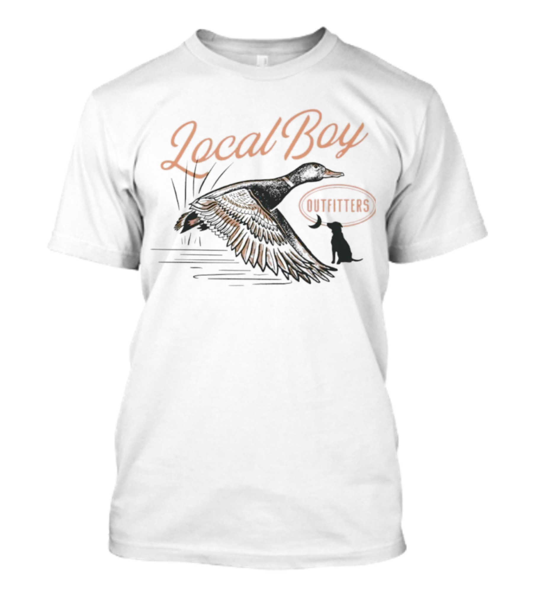 Brushwood Local Boy Outfitters Duck And Hunter Imagery T-Shirt