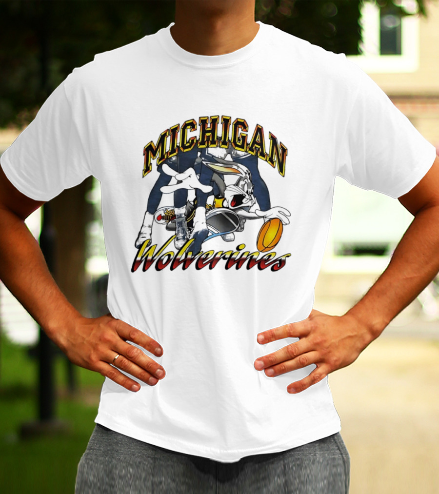 Bugs Bunny Michigan Wolverines Basketball Humor T-Shirt