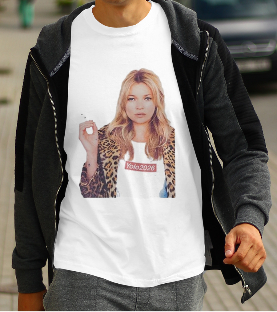 Shimmi Yolo 2026 Kate Moss Leopard Print Style T-Shirt