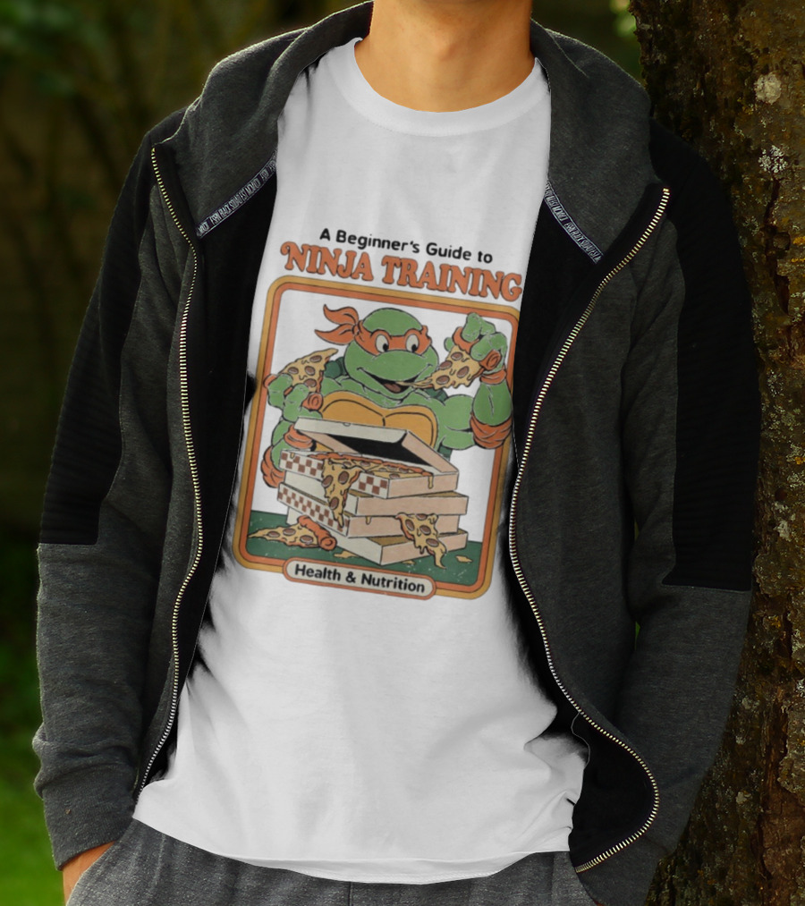 A Beginner’s Guide To Ninja Training Pizza Eating Health And Nutrition T-Shirt