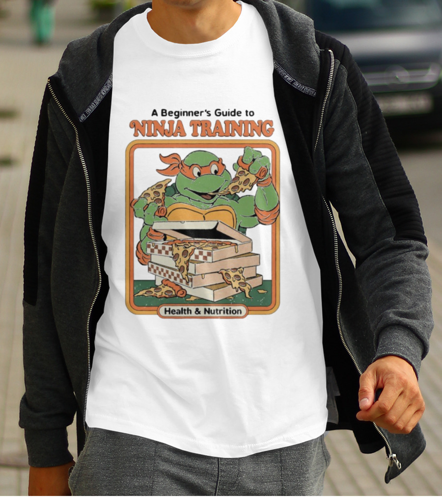A Beginner’s Guide To Ninja Training Pizza Eating Health And Nutrition T-Shirt