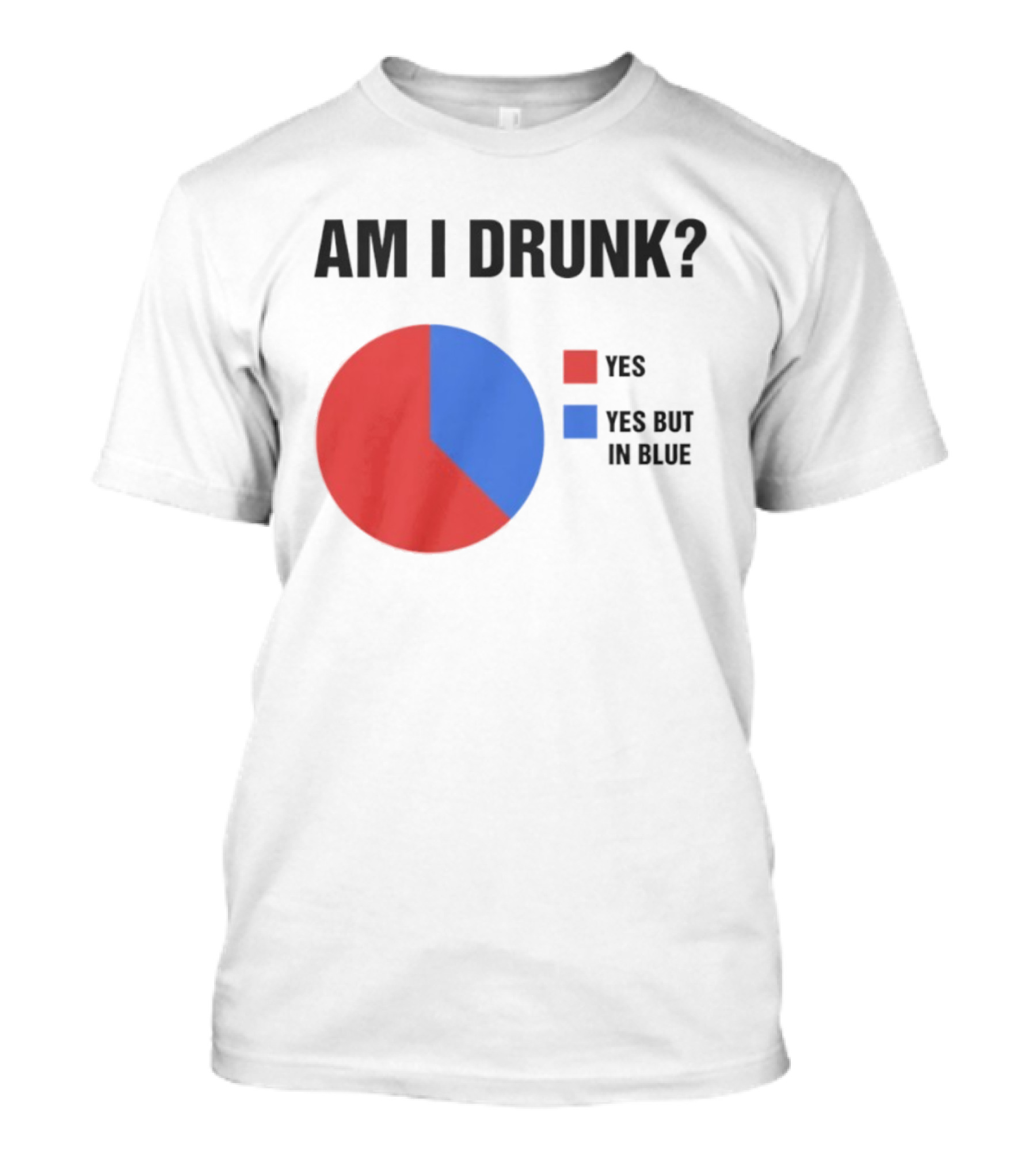 Am I Drunk Yes Yes But In Blue Pie Chart Humor T-Shirt