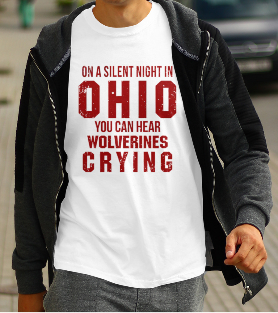 Ohio Silent Night Wolverines Crying T-Shirt