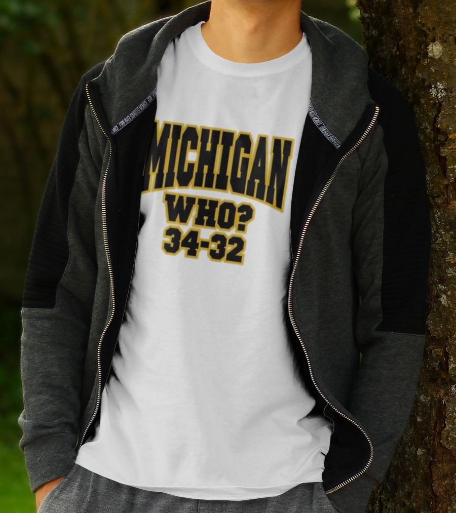 Michigan Who 34-32 T-Shirt