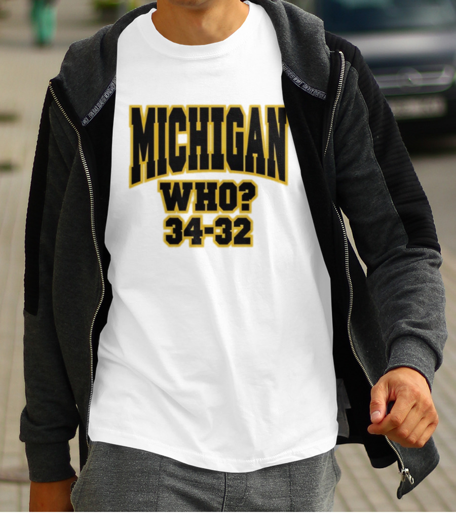 Michigan Who 34-32 T-Shirt