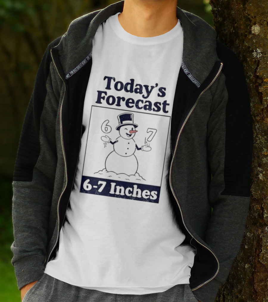 Today's Forecast Snowman 6-7 Inches T-Shirt