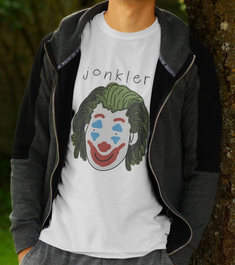 Jonkler Joker Face Green Hair Clown Makeup T-Shirt